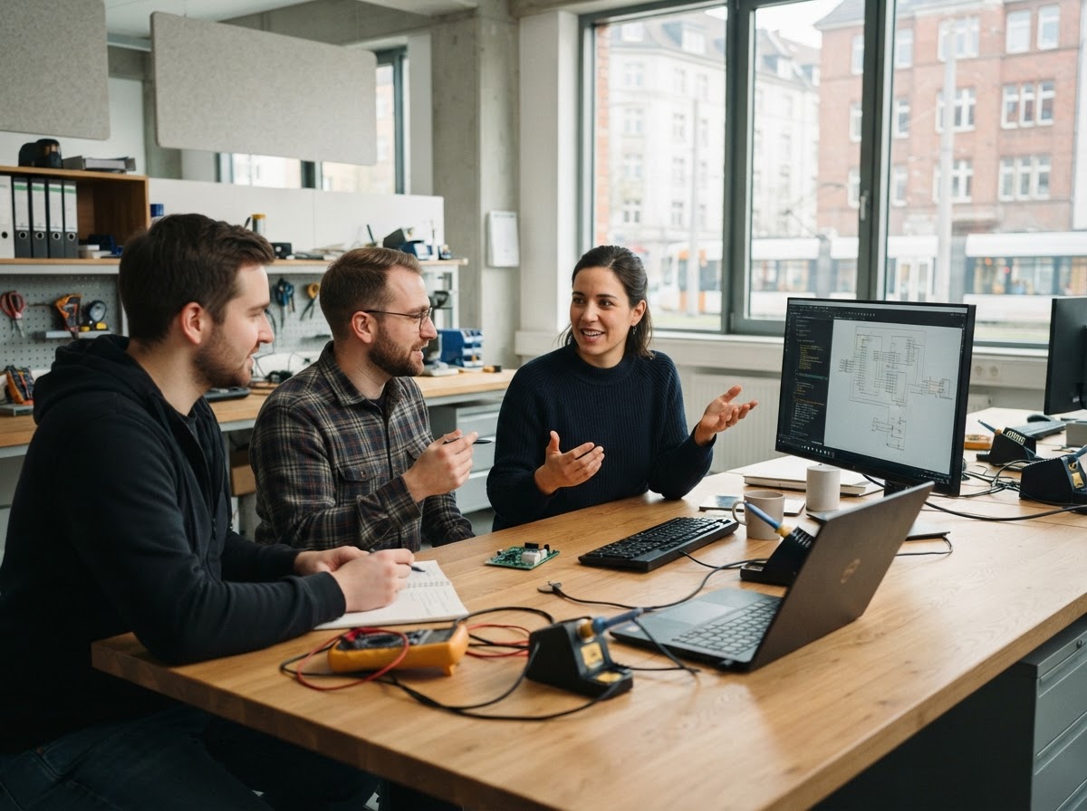 Nalqerix Xovramel Team bei der Arbeit an Datenmodellen für Kapitalentscheidungen